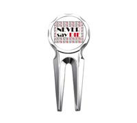 no/no Quote Never Say Die Art Deco Fashion Golf Divot Tool Golf Ball Marker Repair Tool