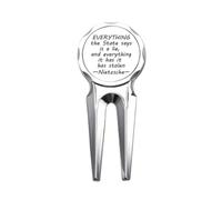 no/no Quotes Lie Truth Art Deco Fashion Golf Divot Tool Golf Ball Marker Repair Tool