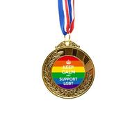 no/no Rainbow Transgender Bisexuals Flag LGBT Gold Award Winner Medal First Place Ribbon
