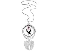no/no Ravens Birds Flying Animals Pendant Angel Wings Rotating Necklace Jewelry