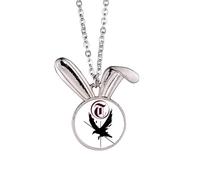no/no Ravens Birds Flying Animals Rabbit Necklace Pendant Bunny Animal Jewelry Gift