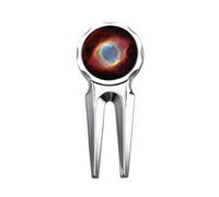 no/no Red Blue Planet Star Nebulae Golf Divot Tool Golf Ball Marker Repair Tool