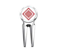 no/no red chinese knot paper cut Golf Divot Tool Golf Ball Marker Repair Tool