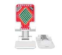 no/no Red Green Line Mexico Totems Ancient Civilization Adjustable Cell Phone Stand Desk Foldable