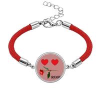 no/no Red Love Emotion Like Rose Lucky Red String Bracelet Rope Bracelet Handmade