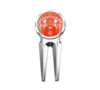 no/no Red Peking Opera Paper-cut Facial Head Golf Divot Tool Golf Ball Marker Repair Tool