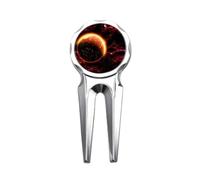 no/no Red Planet Dark Universe Art Deco Fashion Golf Divot Tool Golf Ball Marker Repair Tool