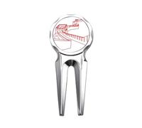 no/no Red The Great Wall Pattern China Golf Divot Tool Golf Ball Marker Repair Tool