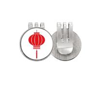 no/no red traditional chinese pattern Golf Ball Marker Hat Cap Clip Enamel Magnetic