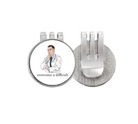 no/no Resistance Disease Anti Epidec Doctor Golf Ball Marker Hat Cap Clip Enamel Magnetic