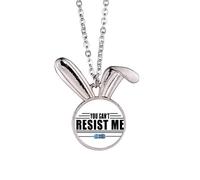 no/no Resistance Part Circuit Negative Rabbit Necklace Pendant Bunny Animal Jewelry Gift