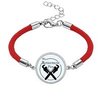 no/no Retirement Plan Wrench Equipment Lucky Red String Bracelet Rope Bracelet Handmade