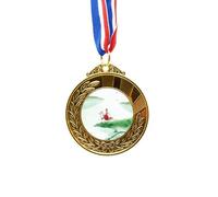 no/no Riding A Horse Go Chinese Watercolor Gold Award Winner Medal First Place Ribbon