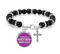 no/no Right Wrong Left Right Drive Beaded Bracelet Boho Jewelry for Men Women