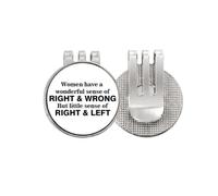 no/no Right Wrong Left Right Drive Golf Ball Marker Hat Cap Clip Enamel Magnetic