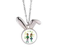no/no Rio Brazil Carnival Lovers Rabbit Necklace Pendant Bunny Animal Jewelry Gift