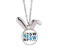 no/no Rolling Display Direction Fluctuation Rabbit Necklace Pendant Bunny Animal Jewelry Gift