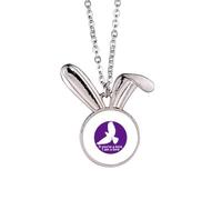 no/no Romantic Film Classical Words Birds Rabbit Necklace Pendant Bunny Animal Jewelry Gift