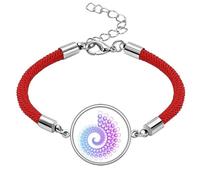 no/no Rotating Spiral Cycle Bubbles Lucky Red String Bracelet Rope Bracelet Handmade