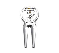 no/no Route Light Instrument Guitar Golf Divot Tool Golf Ball Marker Repair Tool