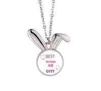 no/no Rovincial Capital Taiyuan Rabbit Necklace Pendant Bunny Animal Jewelry Gift