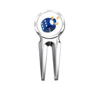 no/no Rules Dice Mahjong Art Deco Fashion Golf Divot Tool Golf Ball Marker Repair Tool