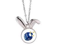 no/no Rules Dice Mahjong Art Deco Fashion Rabbit Necklace Pendant Bunny Animal Jewelry Gift