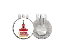no/no Russia Moscow Kremlin Pattern Golf Ball Marker Hat Cap Clip Enamel Magnetic