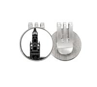 no/no Russia Moscow Kremlin Pattern Outline Golf Ball Marker Hat Cap Clip Enamel Magnetic