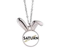 no/no s planet solar system Rabbit Necklace Pendant Bunny Animal Jewelry Gift