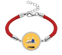 no/no Sad Yellow Emotion Tear Cry Lucky Red String Bracelet Rope Bracelet Handmade