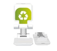 no/no Salvage Circulation Greening Icon Adjustable Cell Phone Stand Desk Foldable