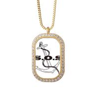 no/no Salvation Common Knowledge English Language Culture Necklace Pendant Diamond Crystal Golden Jewelry