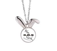 no/no Salvation Common Knowledge English Language Culture Rabbit Necklace Pendant Bunny Animal Jewelry Gift