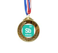 no/no Sb Antimony Checal Element chem Gold Award Winner Medal First Place Ribbon