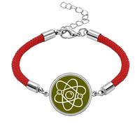 no/no School Atoms Around Electronic Physics Lucky Red String Bracelet Rope Bracelet Handmade