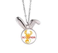 no/no Scorpion Natural Insect Images Rabbit Necklace Pendant Bunny Animal Jewelry Gift