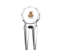 no/no Sea Simple Art Deco Fashion Golf Divot Tool Golf Ball Marker Repair Tool