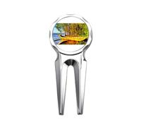 no/no Seaside Ark Photography Art Deco Fashion Golf Divot Tool Golf Ball Marker Repair Tool