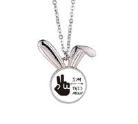 no/no Second Hand Potential Art Deco Fashion Rabbit Necklace Pendant Bunny Animal Jewelry Gift