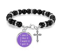 no/no See Like Want Got Art Deco Fashion Beaded Bracelet Boho Jewelry