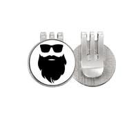 no/no Shadow Great Beard Sunglasses Golf Ball Marker Hat Cap Clip Enamel Magnetic