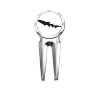 no/no Shark biology fish outline Golf Divot Tool Golf Ball Marker Repair Tool