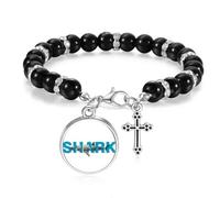 no/no Shark Ocean Hunting Body Art Deco Fashion Beaded Bracelet Boho Jewelry