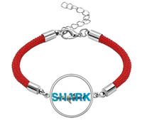no/no Shark Ocean Hunting Body Art Deco Fashion Lucky Red String Bracelet Rope Bracelet Handmade