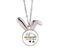 no/no Sheep Branches Rest Sleep Rabbit Necklace Pendant Bunny Animal Jewelry Gift