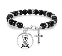 no/no Shield Weapon Peace Beaded Bracelet Boho Jewelry