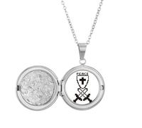 no/no Shield Weapon Peace Locket Necklace Hold Picture Jewelry Birthday Gift