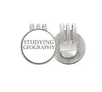 no/no Short Phrase Studying Geography Golf Ball Marker Hat Cap Clip Enamel Magnetic