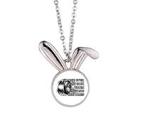no/no Sick Burning Smoke Tire Art Deco Fashion Rabbit Necklace Pendant Bunny Animal Jewelry Gift